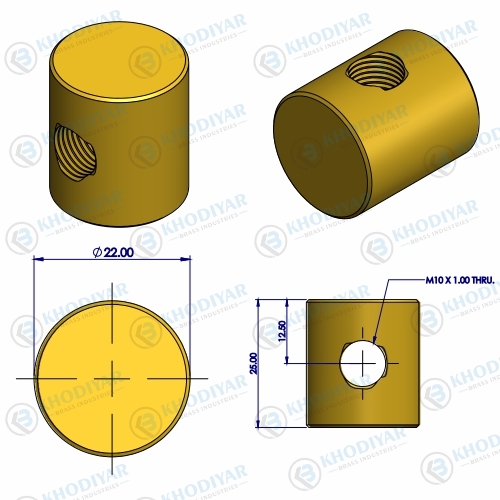 22 X 25 L M10 STUD